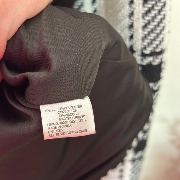 EVEREVE Kennedy Plaid Tweed Blazer Black White Sz XS $158 {3P2} - Picture 7 of 7